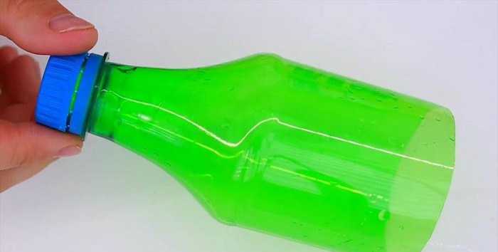 Twisted wire harness from a plastic bottle