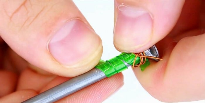 Twisted wire harness from a plastic bottle