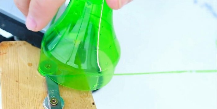 Twisted wire harness from a plastic bottle