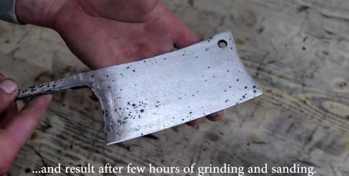 Restoring a completely rusty kitchen cleaver