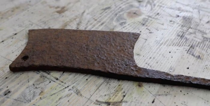 Restoring a completely rusty kitchen cleaver