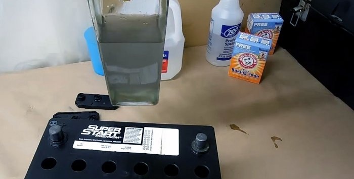 How to restore a car battery with baking soda