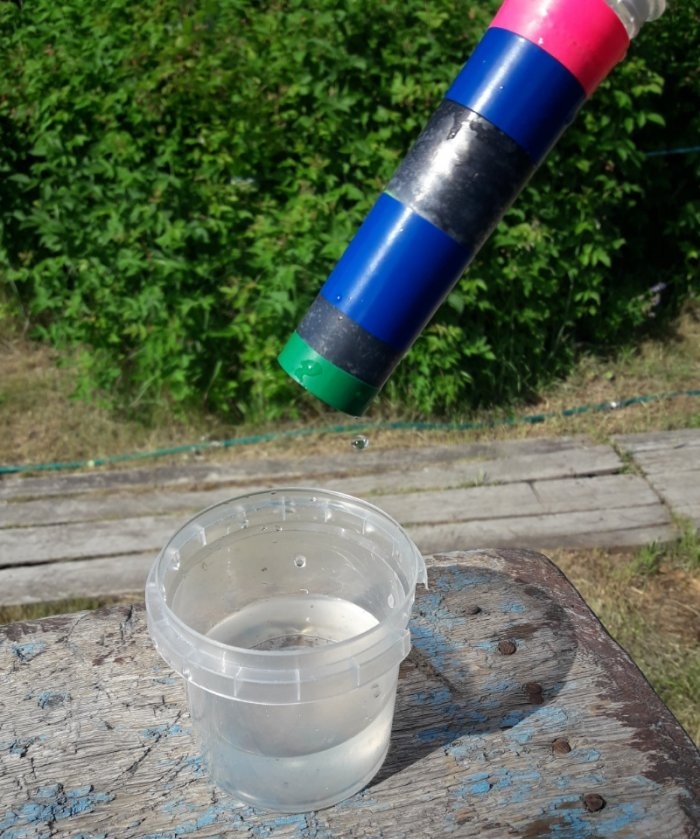 Carbon filter for plastic bottle