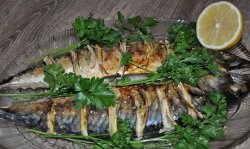 Baked mackerel