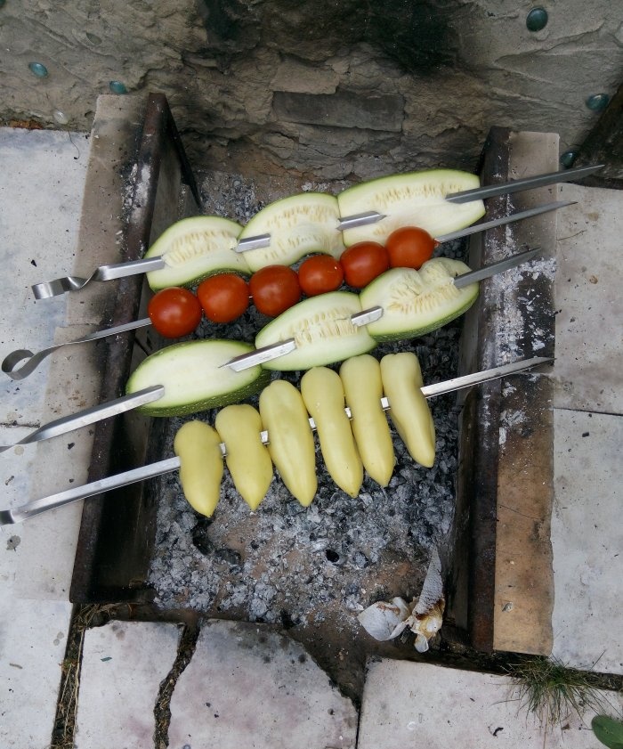 Tender beef shish kebab