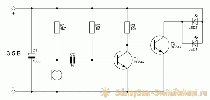 LED acoustic flasher