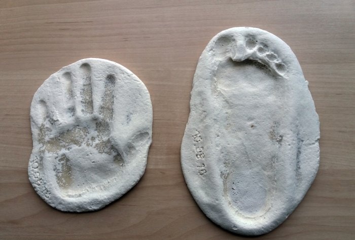 How to make a child's palm print as a keepsake