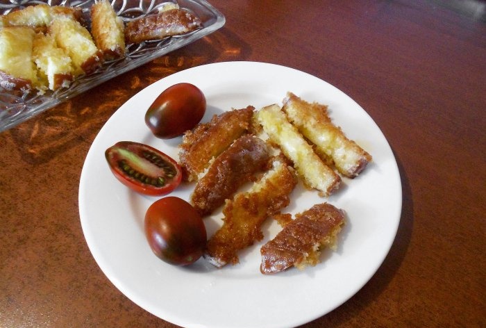 Breaded fried cheese