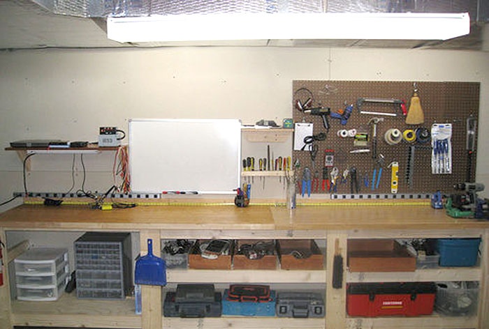 Arrangement of the working area in the workshop