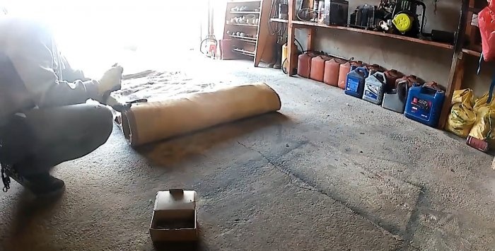 Homemade punching bag