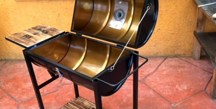 Full Size Metal Barrel Grill