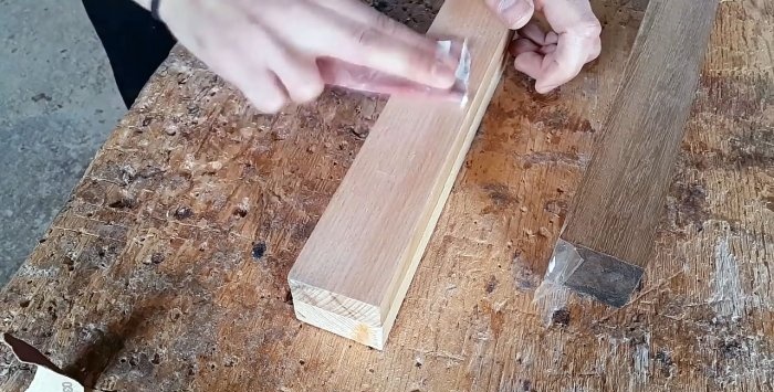 How to hide a self-tapping screw in wood