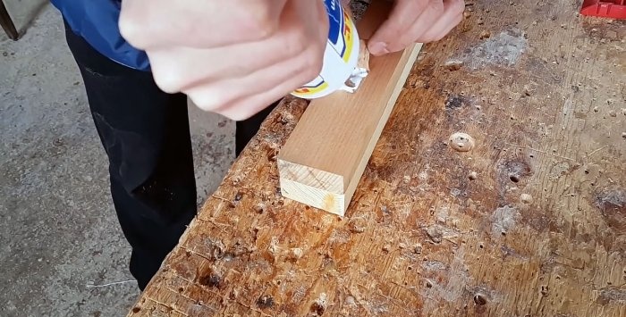 How to hide a self-tapping screw in wood