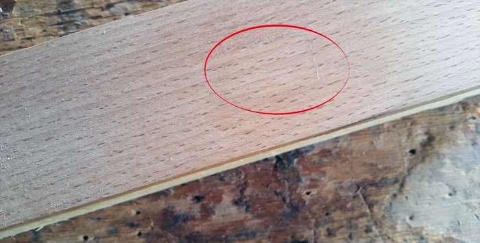 How to hide a self-tapping screw in wood