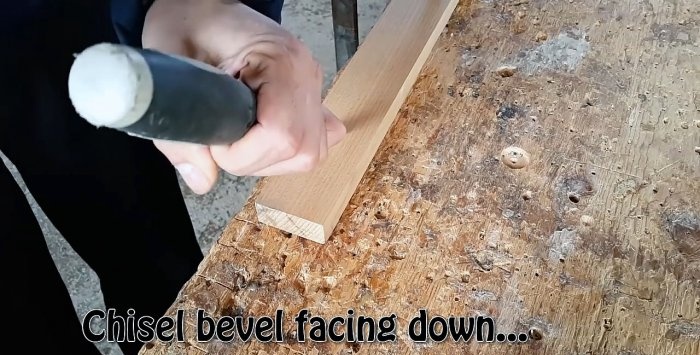 How to hide a self-tapping screw in wood