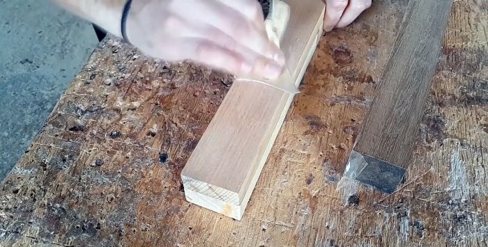 How to hide a self-tapping screw in wood