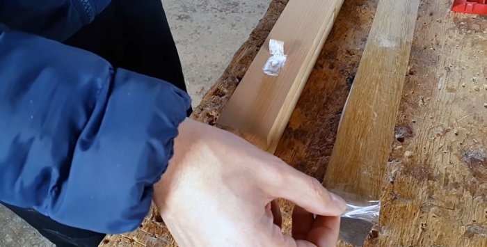 How to hide a self-tapping screw in wood