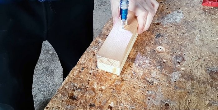 How to hide a self-tapping screw in wood