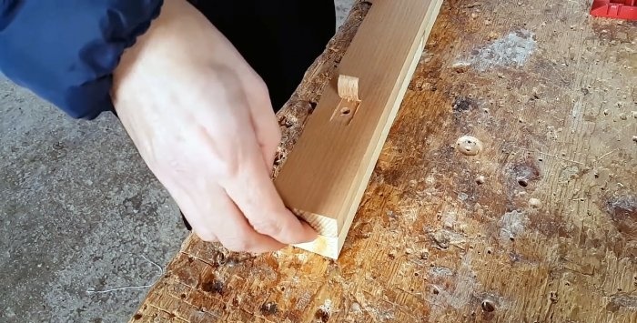 How to hide a self-tapping screw in wood