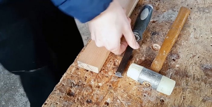 How to hide a self-tapping screw in wood