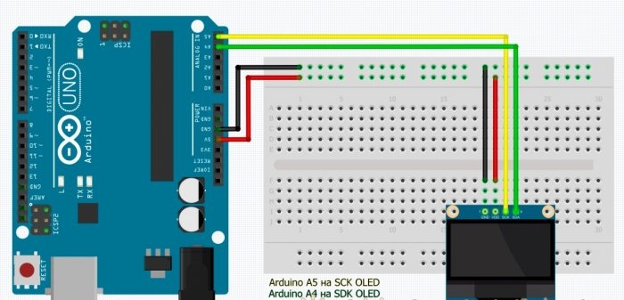 Как да свържете OLED I2C дисплей към ARDUINO