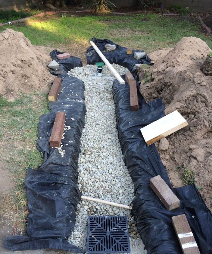 How to make a storm drainage system with a drainage well