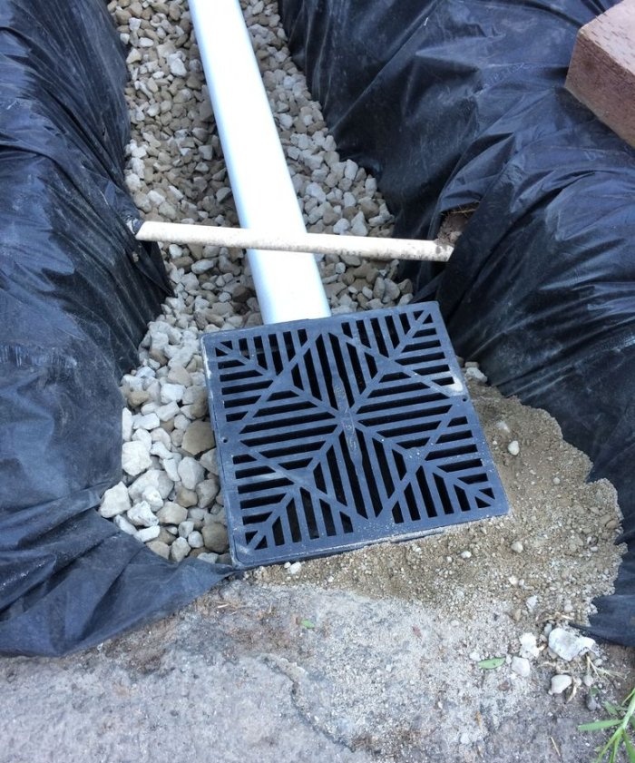 How to make a storm drainage system with a drainage well