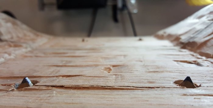 Original bench made of natural wood