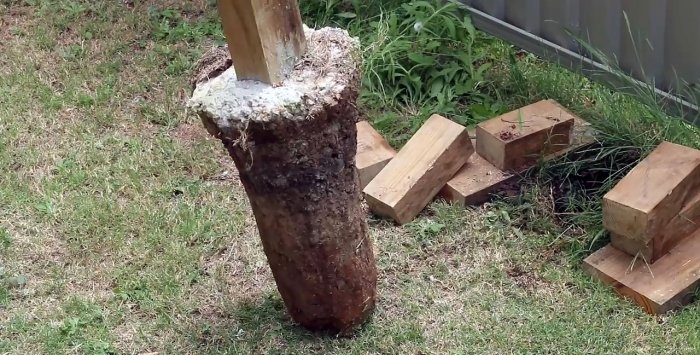 How to easily pull a pole out of the ground