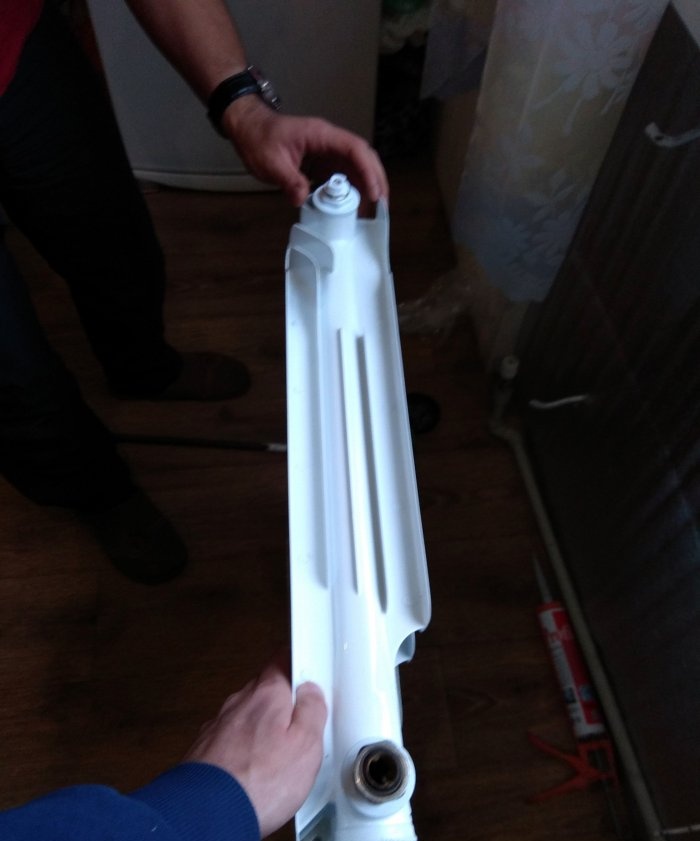 Replacement of radiators and individual sections in a private house