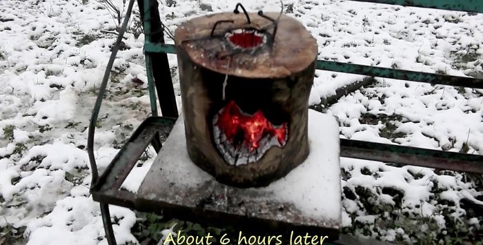 Super log stove burns for more than 6 hours