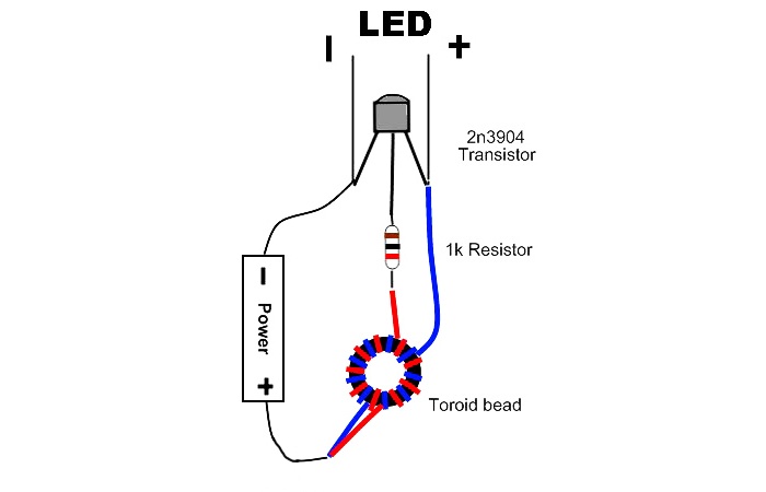 Taschenlampe läuft auf Wasser