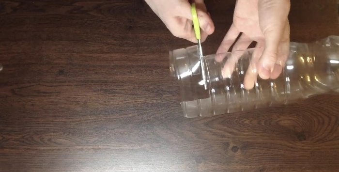 Clamps made from plastic bottles