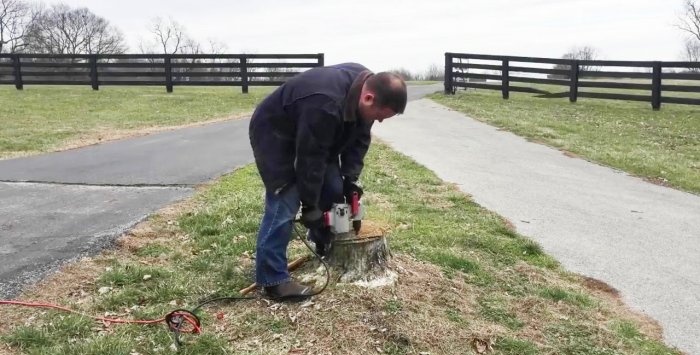 How to easily remove a stump without uprooting