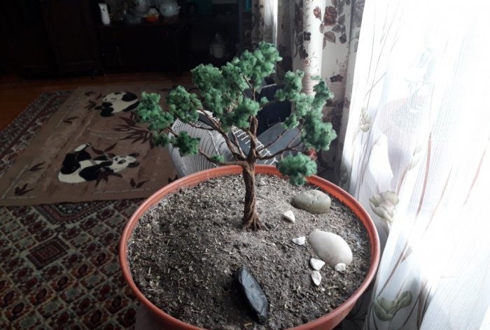 DIY artificial bonsai tree