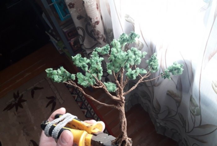 DIY artificial bonsai tree