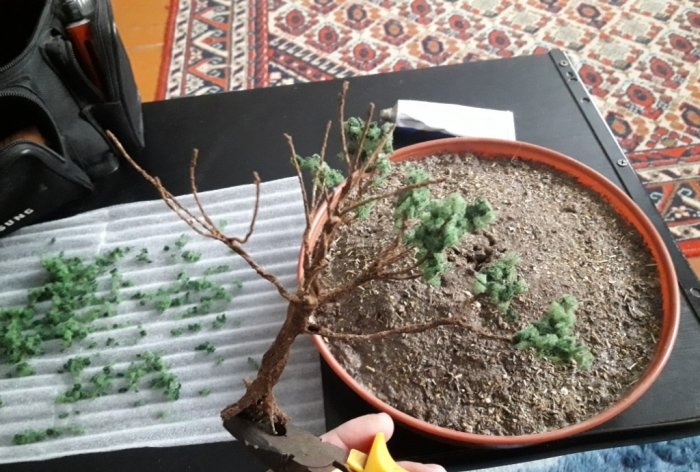 DIY artificial bonsai tree