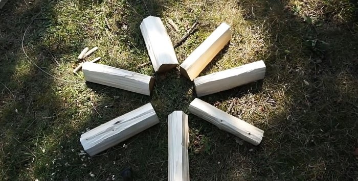 Three options for making a Finnish candle from a log