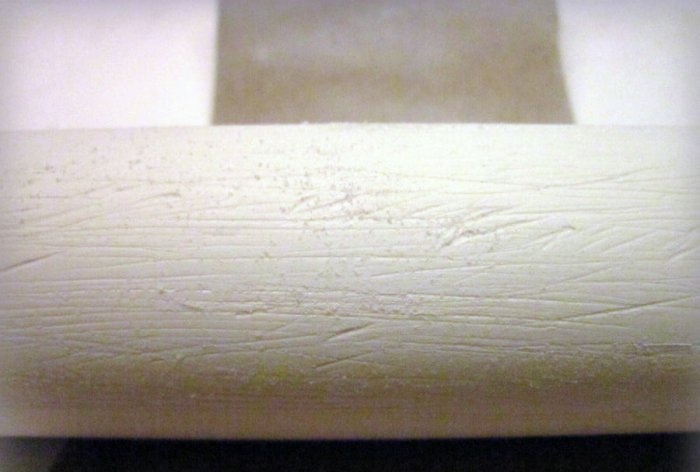 Decorating PVC pipes to look like natural wood