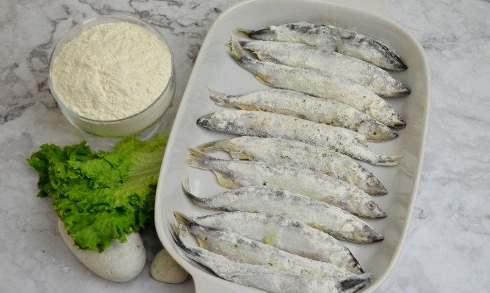 Capelin in the oven