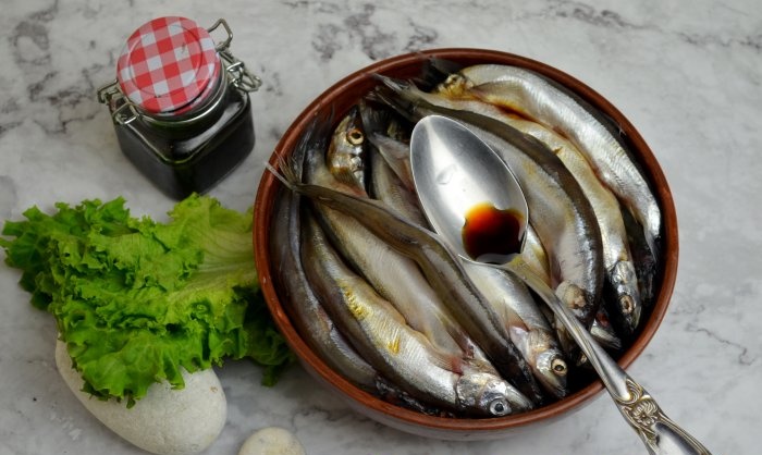 Capelin in the oven