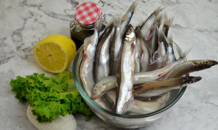 Capelin in the oven