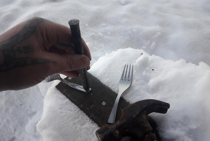 DIY folding fork-spoon