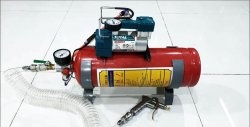 How to make a receiver for a 12 V compressor from a fire extinguisher