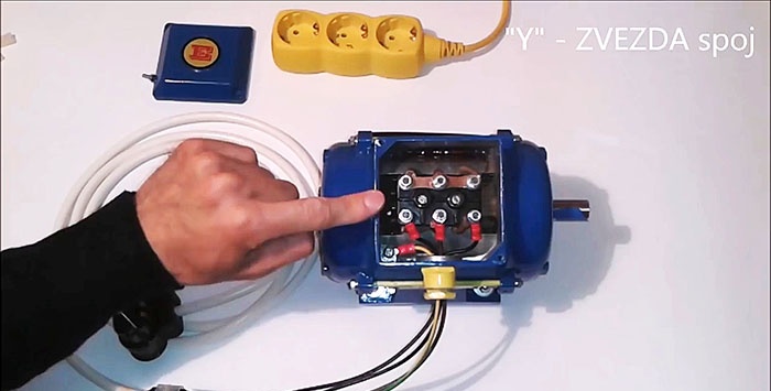 Connecting a three-phase electric motor to a single-phase network