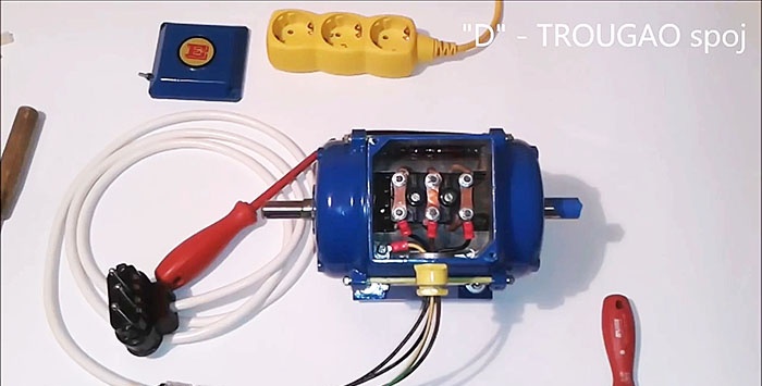 Connecting a three-phase electric motor to a single-phase network