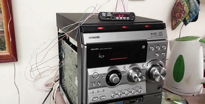 Upgrading an old music center into a new one with your own hands