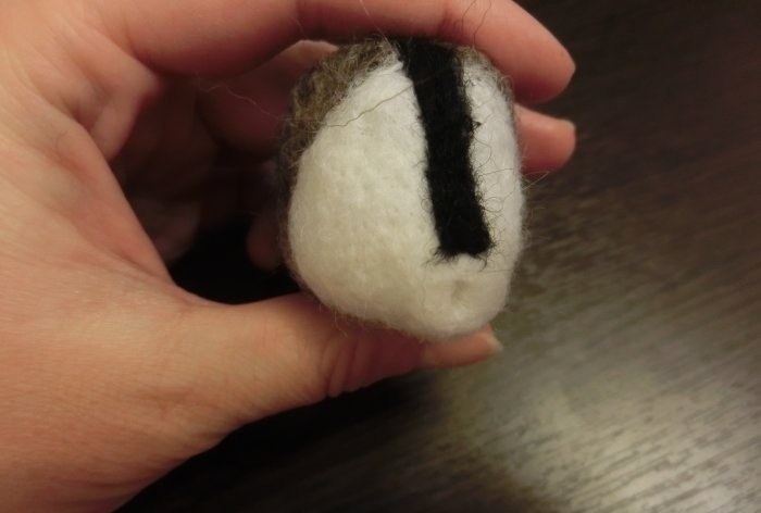 Felted raccoon wool