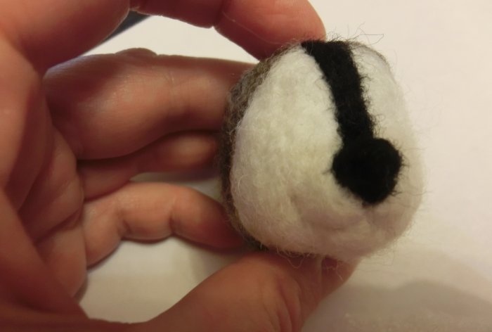 Felted raccoon wool