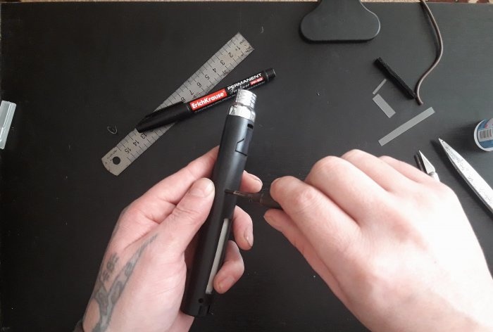 Modification of a gas soldering iron